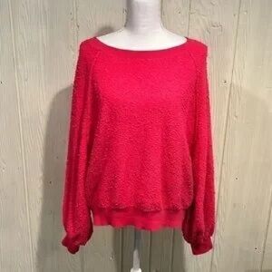 Chic Off-the-Shoulder Red Sweater